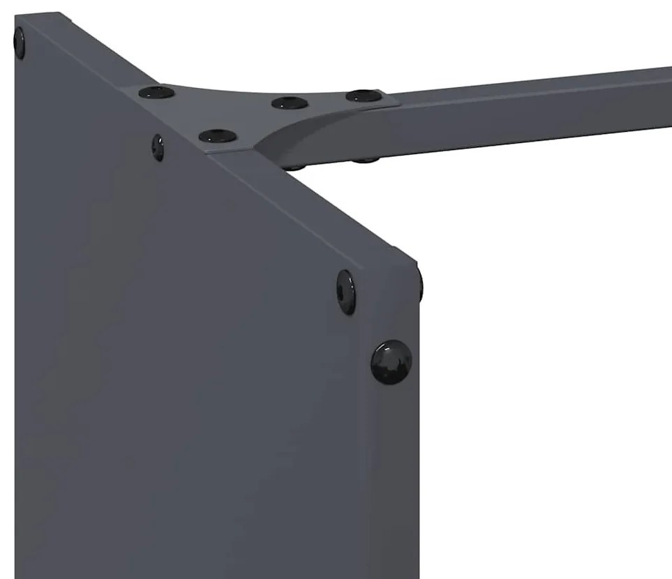 vidaXL antracitszürke hidegen hengerelt acél tűzifatároló 40x30x80 cm