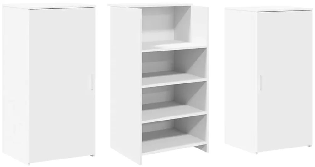 recepciós pult fehér 155x50x103,5 cm szerelt fa