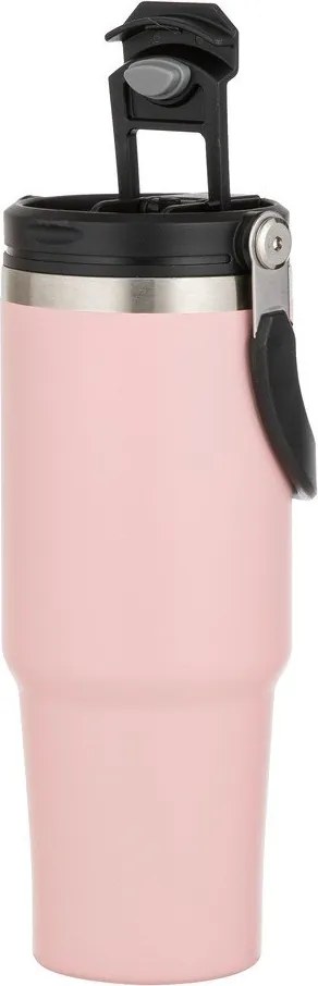 Világos rózsaszín rozsdamentes acél utazó ivópalack 1 l Eco – Ladelle