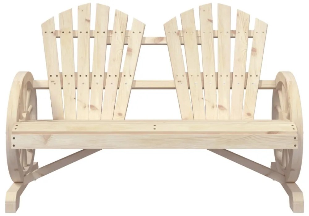 2 személyes tömör fenyőfa kerti Adirondack szék