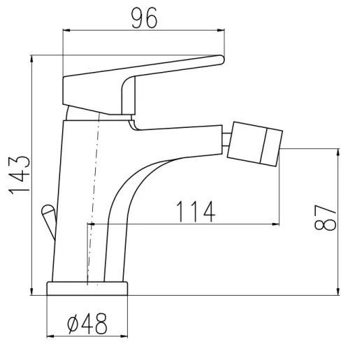RAV Slezák CO145.0 - Bidé csaptelep + COLORADO leeresztő, 14,3 cm, fényes króm