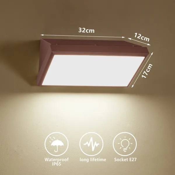 Brilagi - LED RGBW kültéri fali lámpa TRIANGLE 1xE27/9W/230V barna IP65