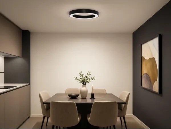 LED mennyezeti lámpa LED/80W/230V 3000/4000/6500K átm. 80 cm fekete