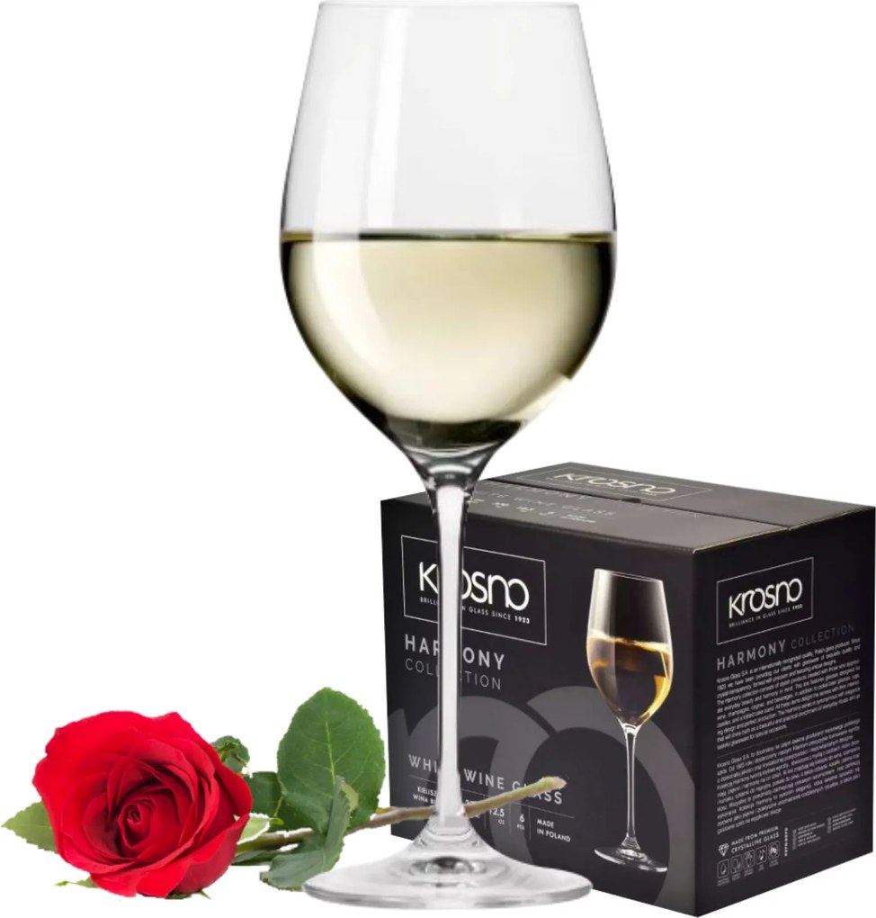 Poharak Krosno 6x370/430ml Harmony Crystalline Fehérborhoz