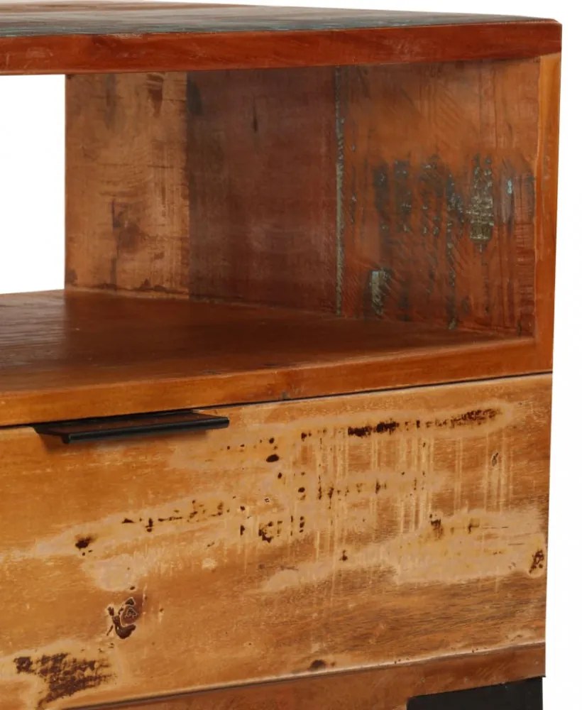 tömör újrahasznosított fa TV-szekrény 118 x 35 x 45 cm