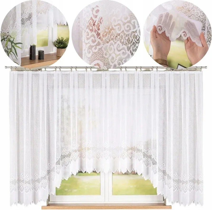 Függöny Jacquard Kész Íj Nappaliba Modesta 500x160cm