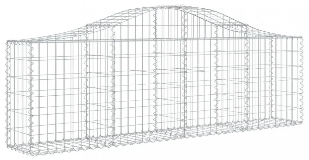 4 db íves horganyzott vas gabion kosár 200x30x60/80 cm