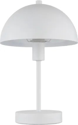 Globo 24009W Asztali lámpa, matt fehér fém, fehér PVC kábel, billenőkapcsoló a kábelen, ø: 200mm, M: 310mm, kábelhossz 1500mm, 1x E14 40W 230V izzó nélkül