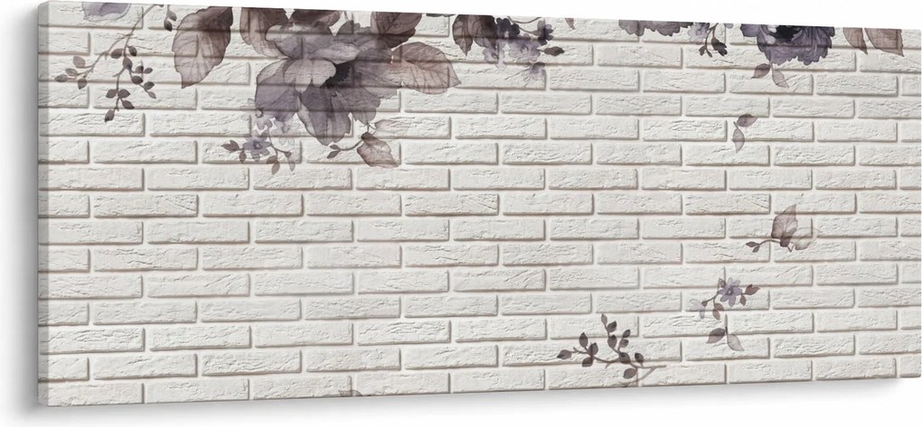 A fal egy képe és a csokor (120x50 cm)