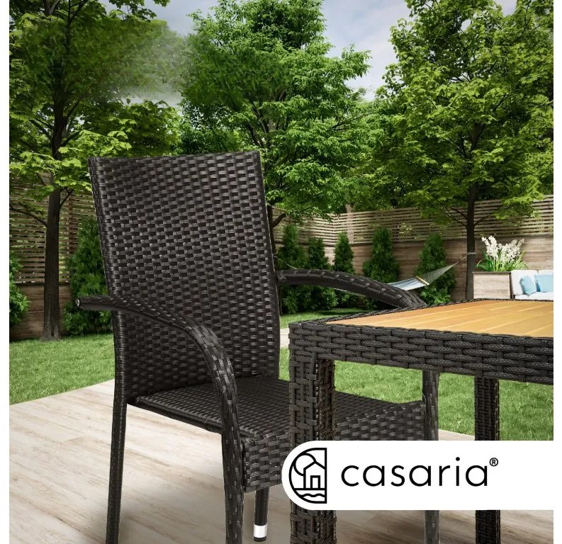 Deuba Comfort rattan székek 4 darabos - fekete