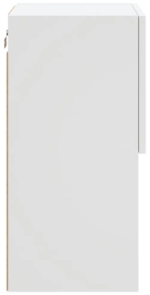 2 db fehér TV-szekrény LED-lámpákkal 30,5x30x60 cm