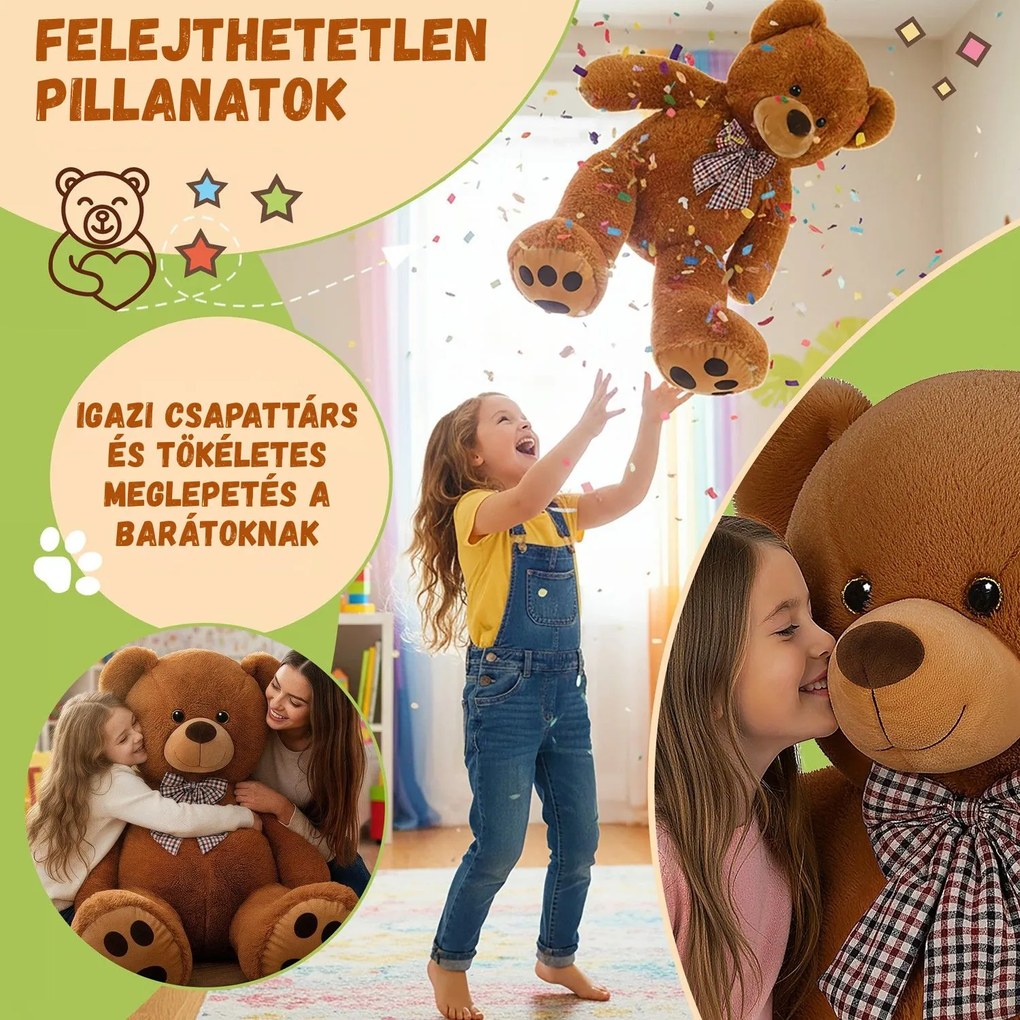 BENY nagy plüssmedve, 100cm, barna Monzana