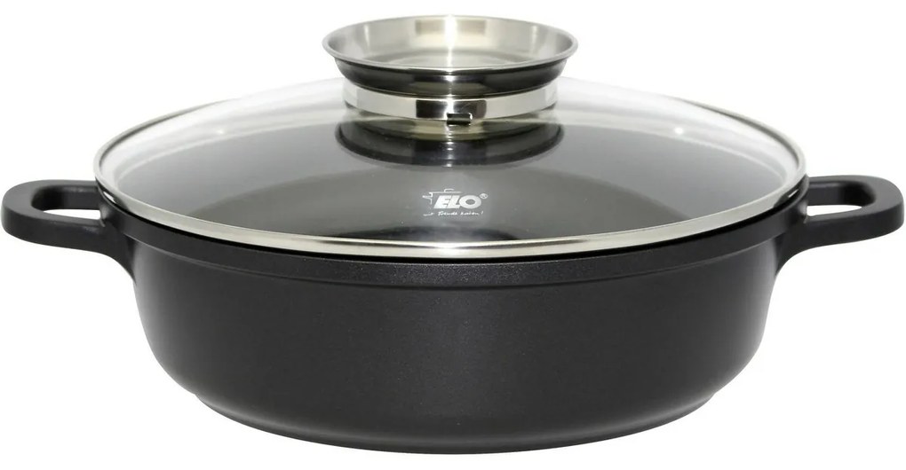 Elo 19624 Sütőedény üveg fedéllel és aromafogantyúval Alucast 24 cm, 24 cm