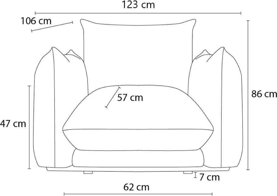Krémszínű fotel Ernest – Bobochic Paris