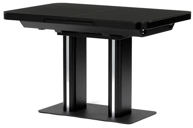 Bővíthető Étkezőasztal 120–160×80 cm, MDF, Fekete. HT-D1926 BK