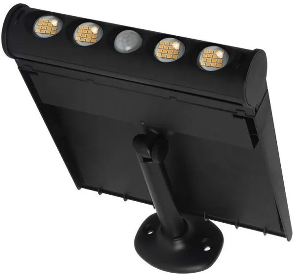 LED napelemes fali lámpa szenzorral LED/8W/3,7V IP65 6000K 4000 mAh