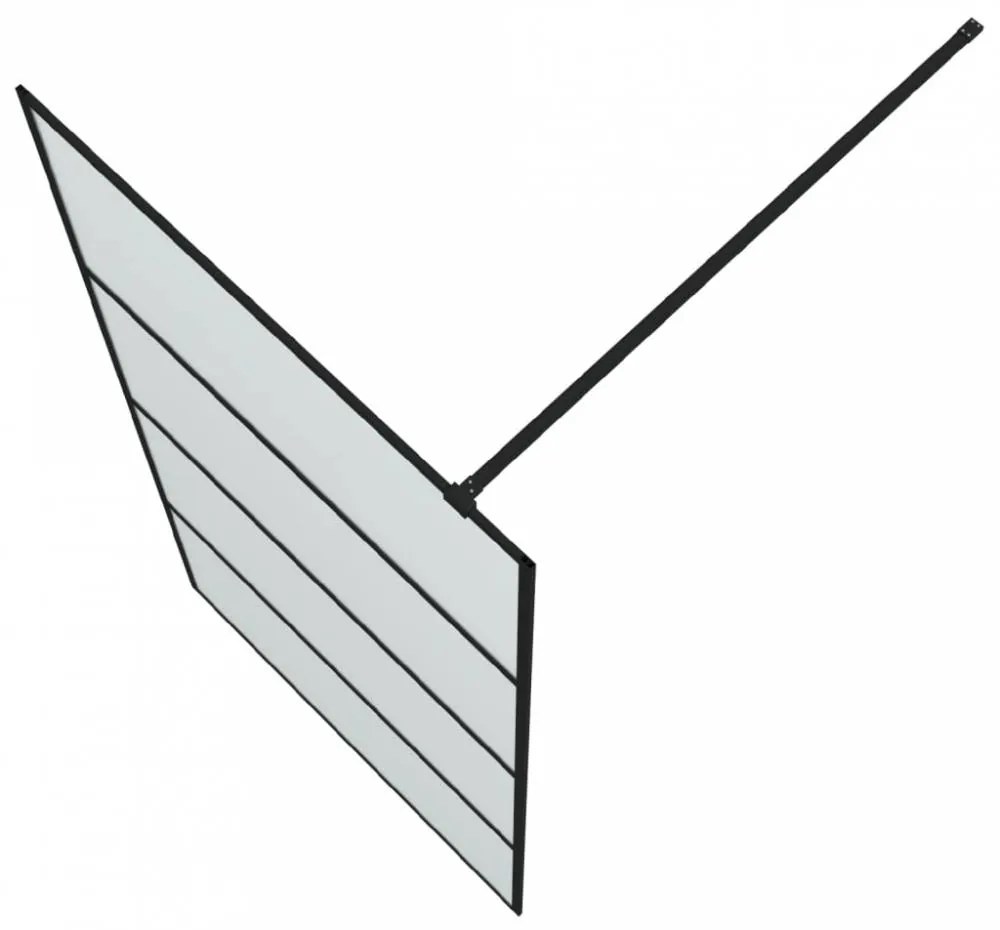 Fekete esg tejüveg zuhanyfal 100 x 195 cm