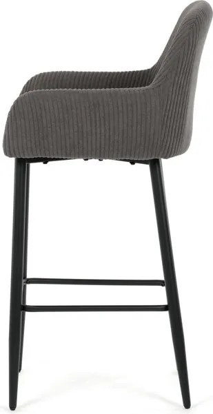 Barová židle, šedá, látka,AUB-V4009 GREY6