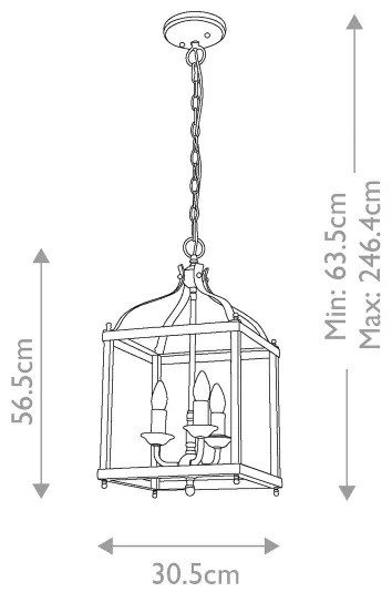 Kichler - Csillár láncon LARKIN 3xE14/60W/230V antracit