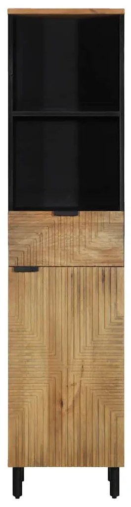 Barna tömör mangófa fürdőszobaszekrény 38 x 33 x 160 cm