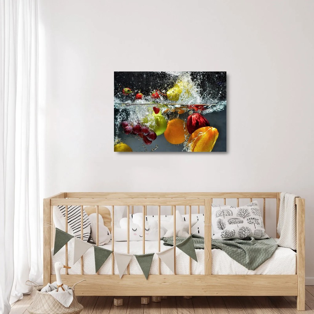 Kép - gyümölcs (üvegen) (70x50 cm)