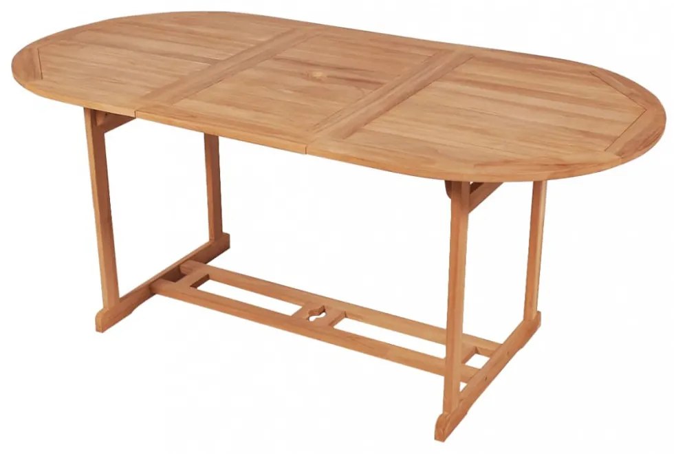 tömör tíkfa kerti asztal 180 x 90 x 75 cm