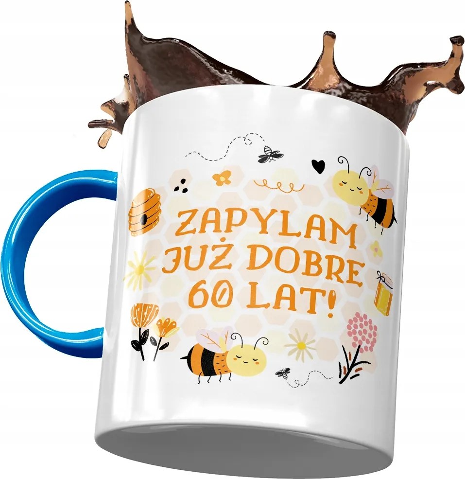 Kék Bögre Születésnapra 60 60-es 60-as évek Nyomtatott Fotóval