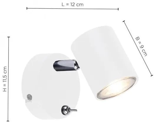 Leuchten Direkt 11941-16 - LED Fali spotlámpa TARIK 1xGU10/5W/230V