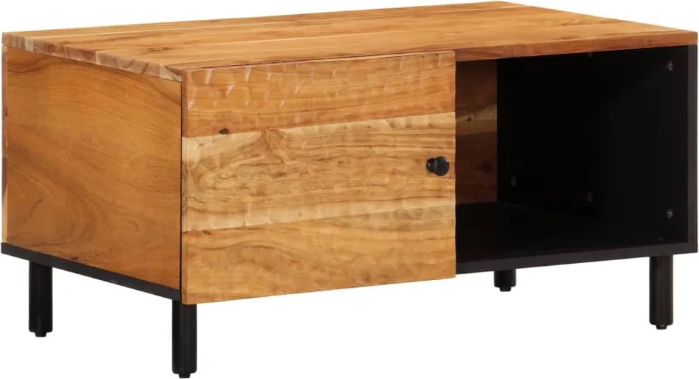 vidaXL tömör akácfa dohányzóasztal 80 x 50 x 40 cm