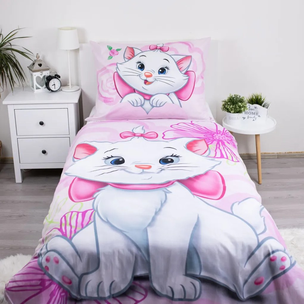 Disney Marie Rose ágyneműhuzat 140×200cm, 70×90 cm
