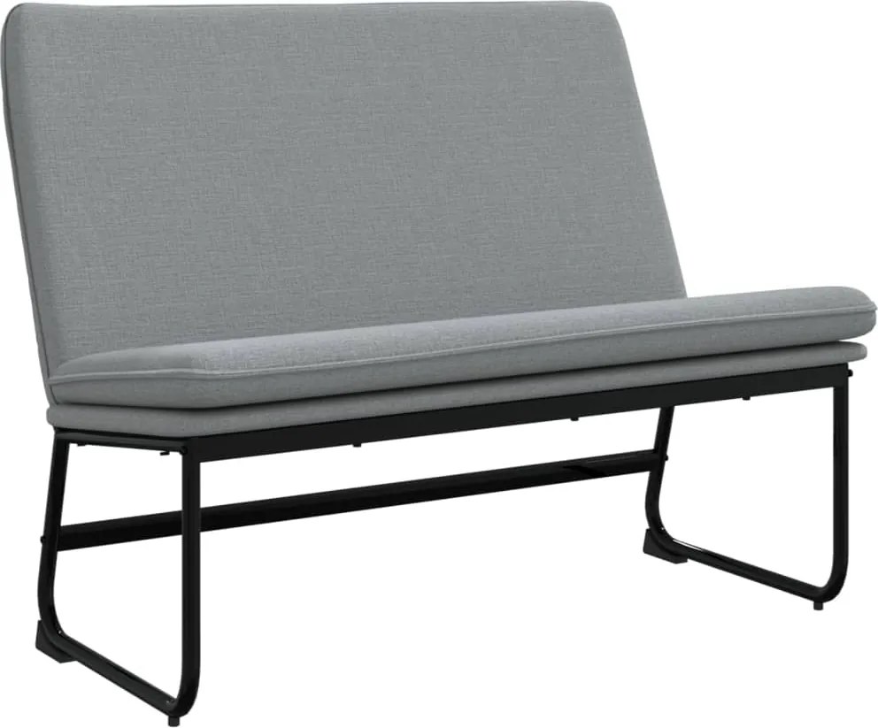 vidaXL világosszürke szövet pad 100 x 75 x 76 cm