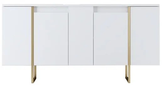 Konzolasztal Luxe - White, Gold