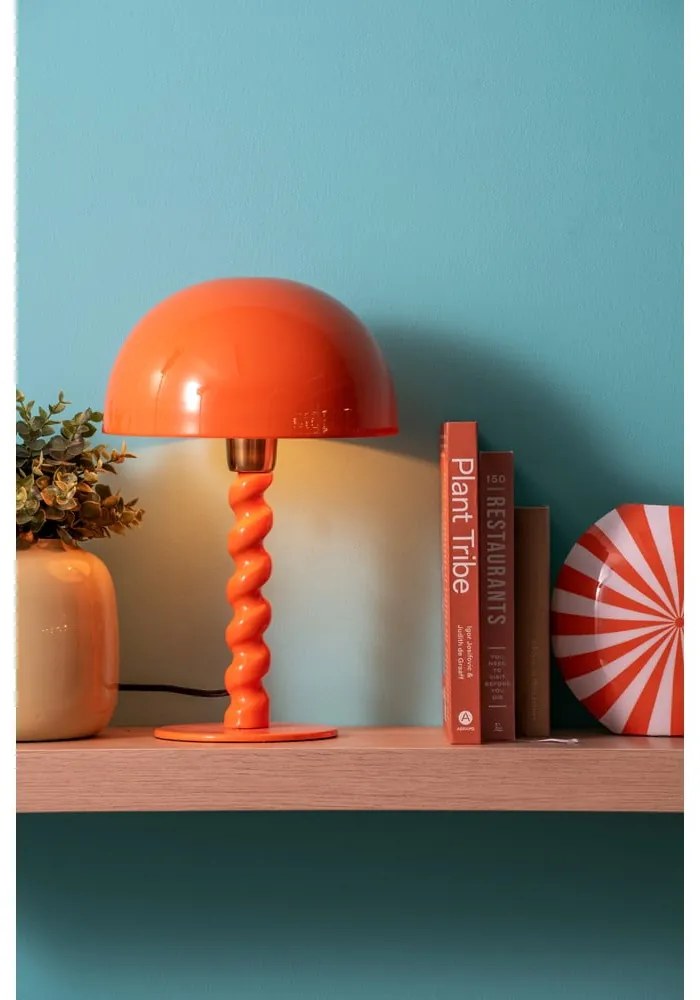 Narancssárga asztali lámpa fém búrával (magasság 39 cm) Prisa – Leitmotiv