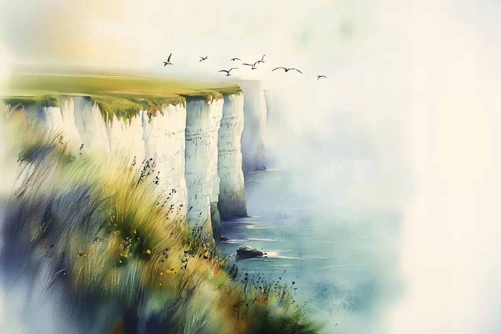 Fotótapéta Flizelina Tájkép Fehér Sziklák Tengerpart Dover 416x254 ragasztó