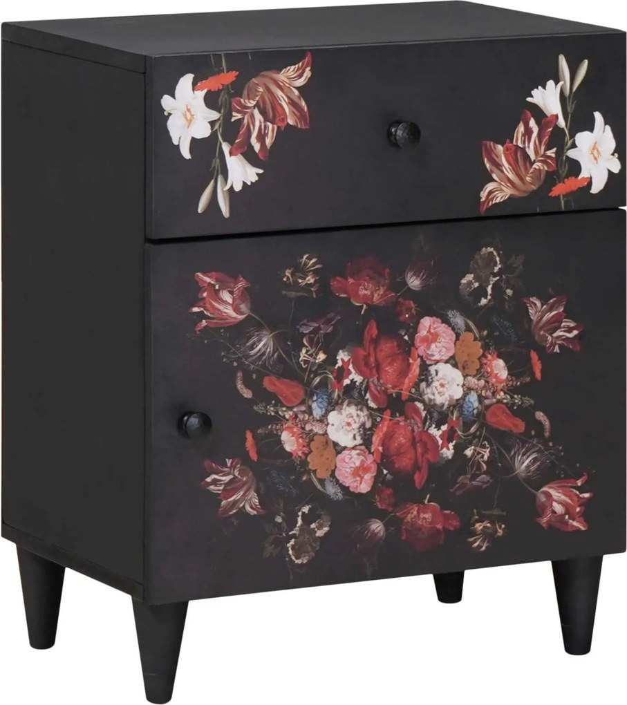 vidaXL Éjjeli asztal fiókkal Sokszínű 50 x 33 x 60 cm Tömör Mangófát