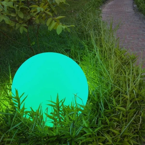 LED RGBW Napelemes lámpa BALL LED/3,7V 1500 mAh átm. 50 cm IP65 + távirányítás