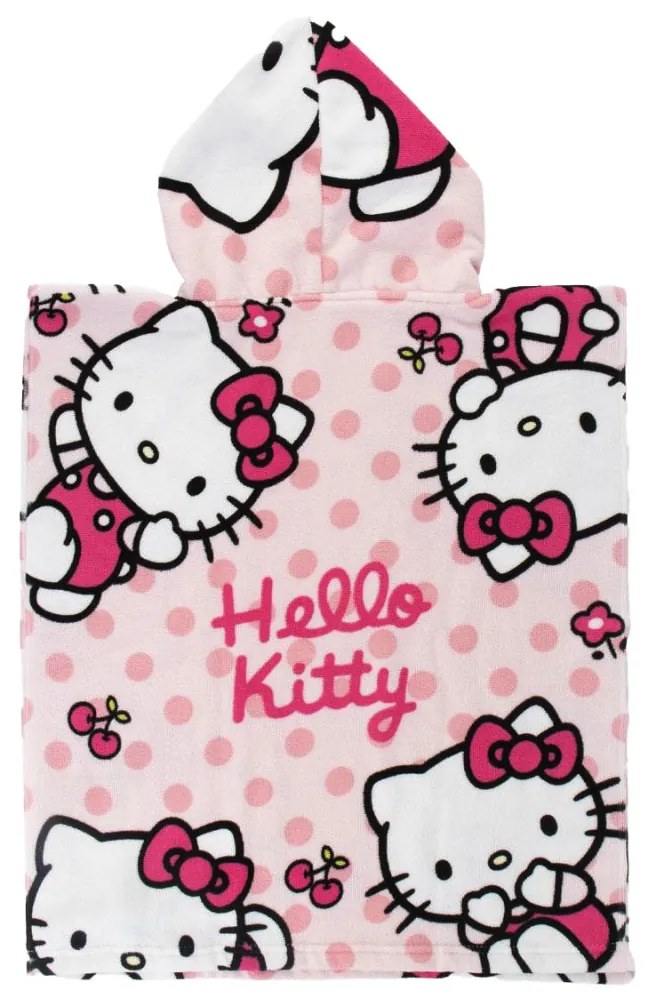 Hello Kitty Cherry strand törölköző poncsó 50x115 cm (Fast Dry)