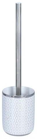 BISK Erga Cadril, álló WC kefe, fehér-króm, ERG-08186