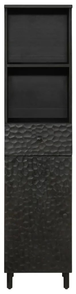 fekete tömör mangófa fürdőszobaszekrény 38 x 33 x 160 cm