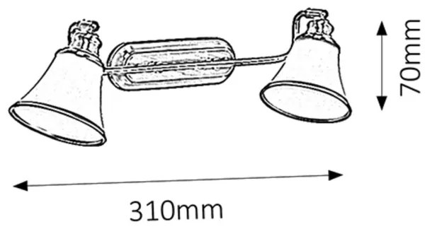 Rabalux 6546 - Spotlámpa GRANDO 2xE14/40W/230V