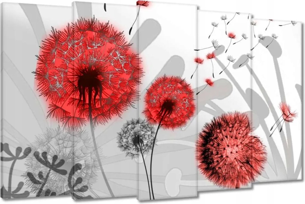 Vászonkép 150x95 Piros pitypangok