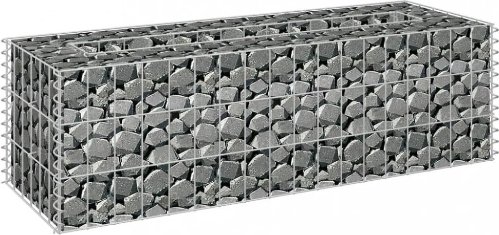 horganyzott acél gabion magaságyás 90 x 30 x 30 cm
