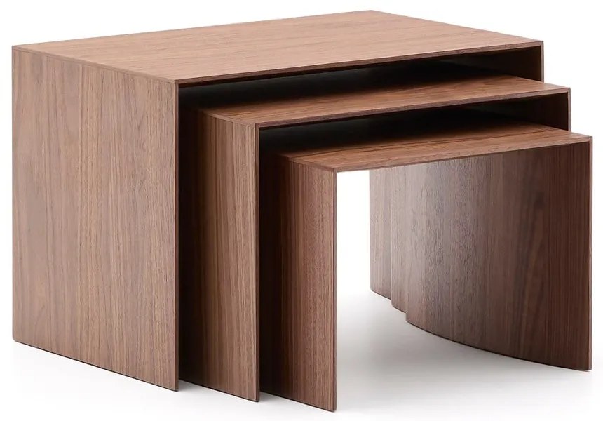 Tárolóasztal szett diófa dekorral 3 db-os 40x60 cm Litto – Kave Home