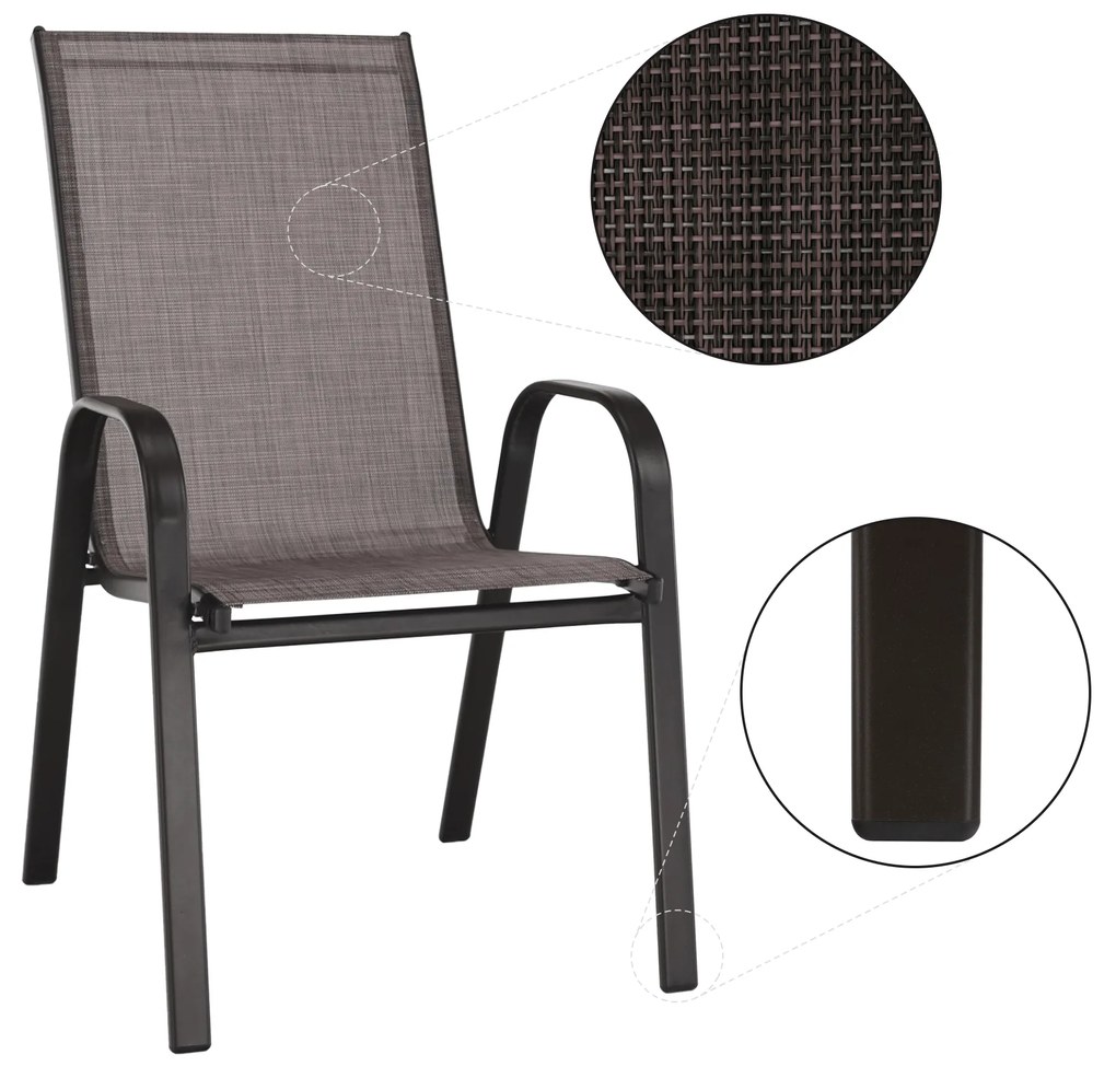 AKCIÓ Barna rakásolható szék ALDERA II. minőség