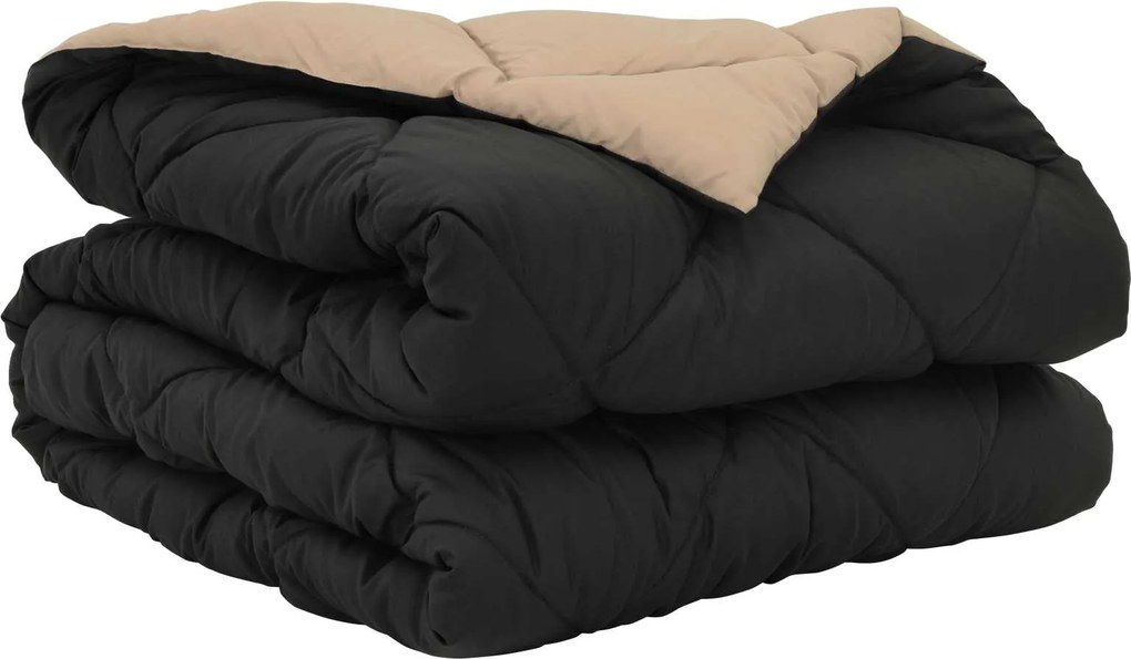 vidaXL Nyári Takarmány Fekete és Taupe 200 x 135 cm Mikroszál