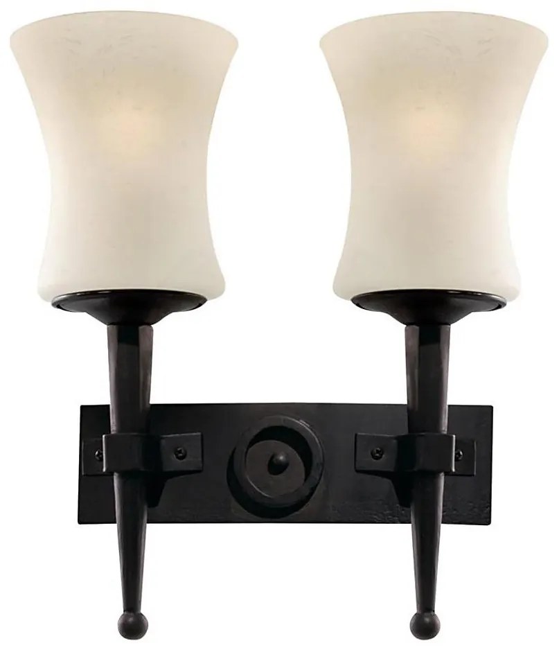 Searchlight 0812-2BK - CARTWHEEL fali lámpa 2xE27/60W/230V