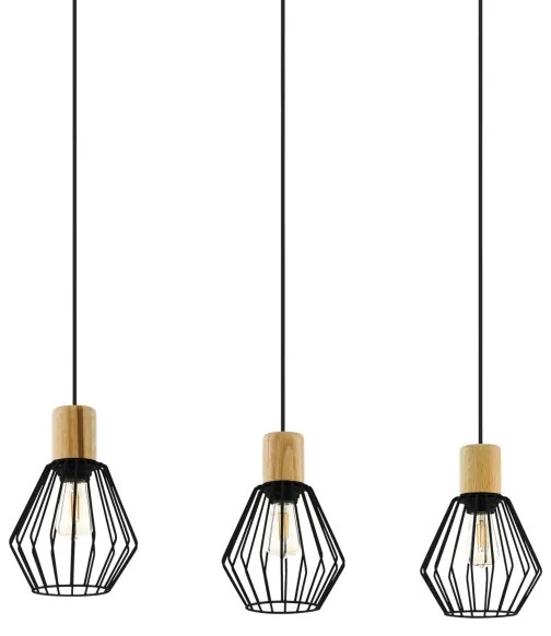 Eglo 44094 - Csillár zsinóron PALMORLA 3xE27/60W/230V