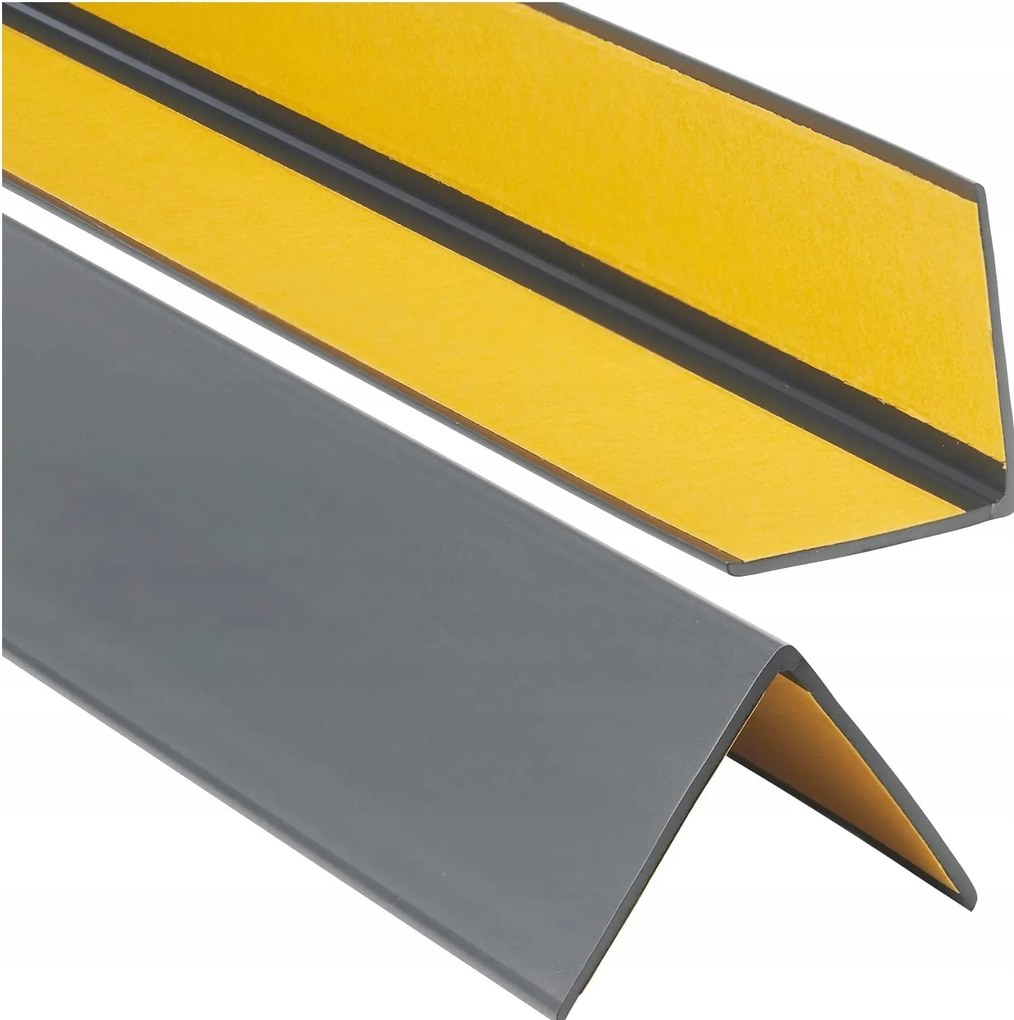 Pvc Szögletes 25x25mm 110cm Grafit öntapadós flexibilis sarokelem