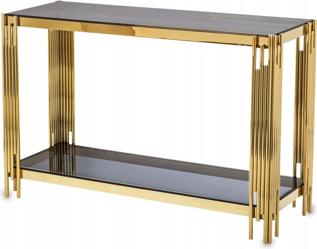 Üveg konzol fali asztal glamour arany