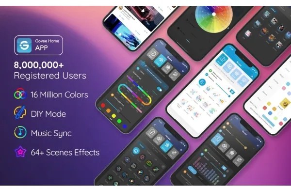 Govee - Neon SMART hajlítható LED szalag RGBIC 2m Wi-Fi IP67